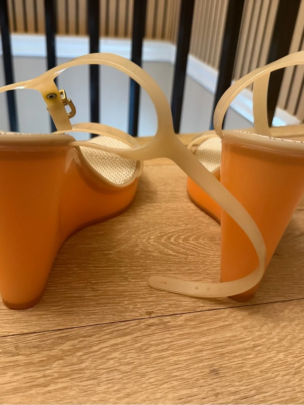 Furla jelly wedge Orange  Sandals - Women size 41 or 9 3/4 us listing as 9.5